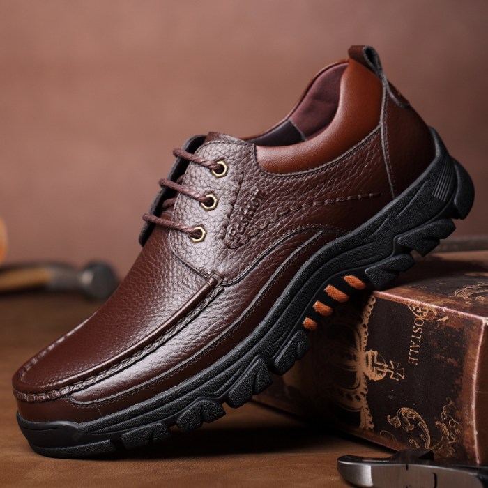 Mens leather casual dress shoes