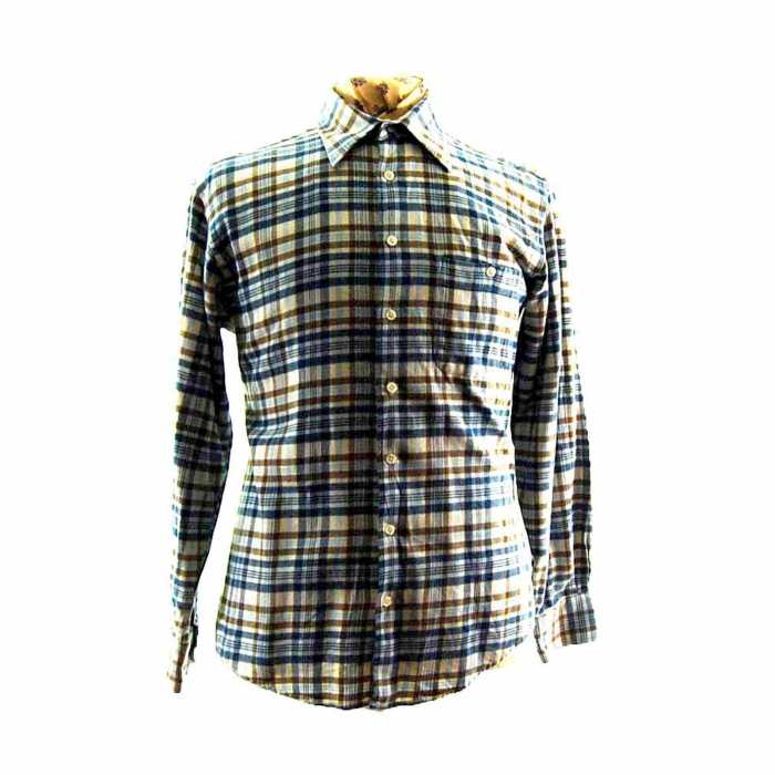 Brown plaid dress shirt mens