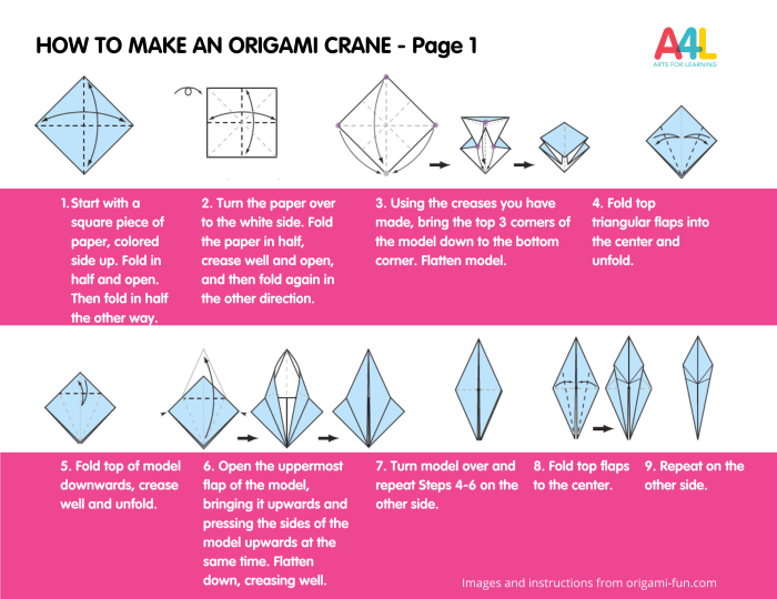 How to make origami crane decoration