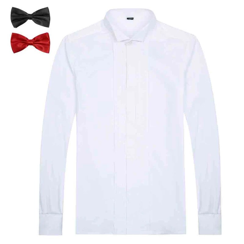 Slim fit white dress shirt men