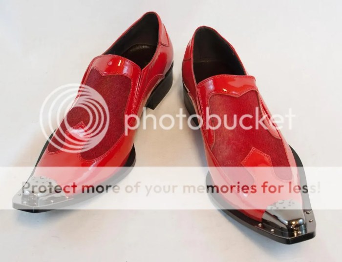 Red dress shoes men's