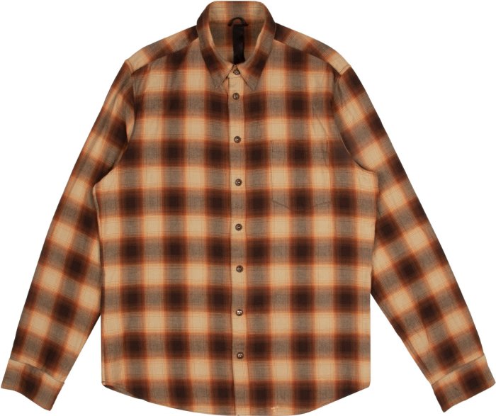 Brown plaid dress shirt mens