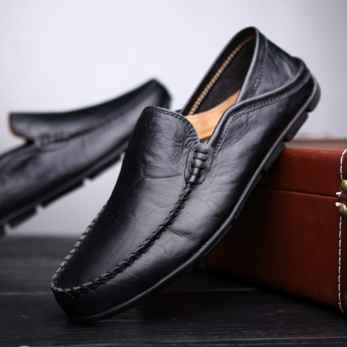 Mens leather casual dress shoes