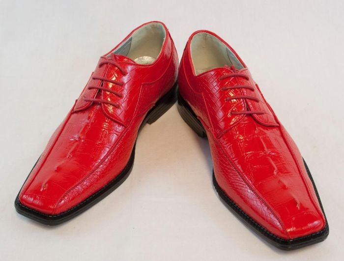 Red dress shoes men's