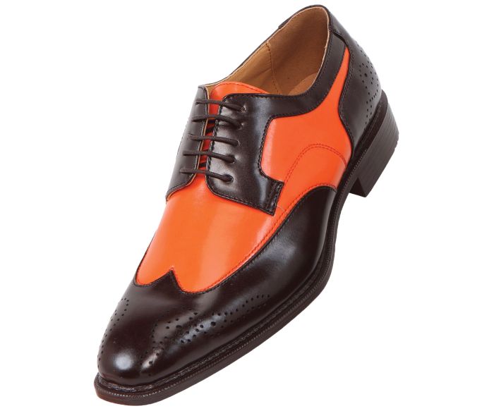 Orange dress shoes men